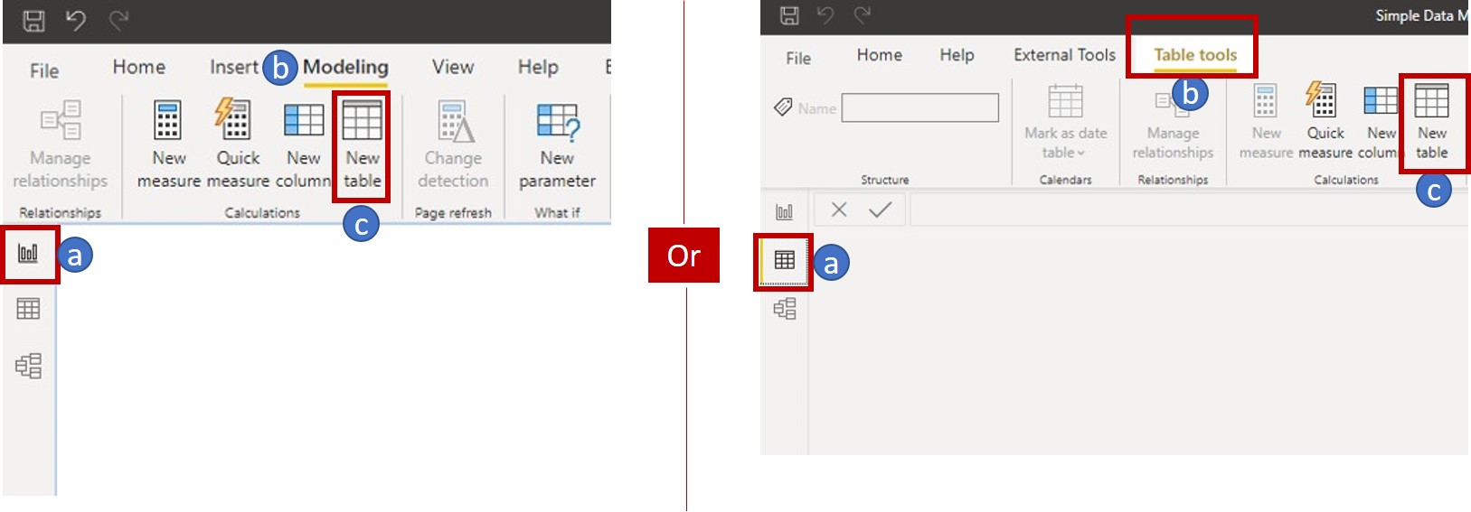 Steps to create a Calculated Table in Power BI
