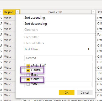 How to filter a Table in Data View in Power BI